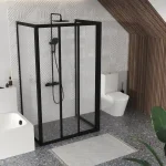 Árcsökkenés Ravak Supernova ASDP3+APSS+APSS zuhanykabin fekete, transparent