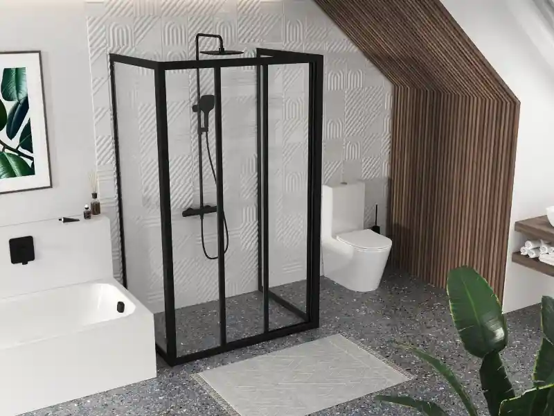 Árcsökkenés Ravak Supernova ASDP3+APSS+APSS zuhanykabin fekete, transparent