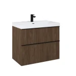 AREZZO design MONTEREY 80 cm-es alsószekrény 2 fiókkal Lincoln dió színben, szifonkivágással Korlátozott ajánlat
