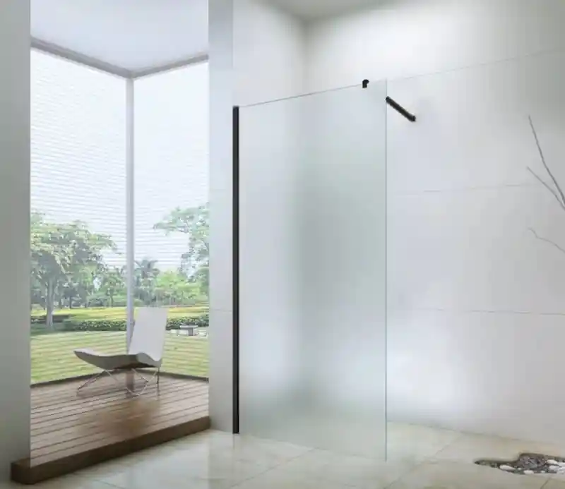 Balneum walk-in zuhanyfal Matt üveggel, fekete kerettel Akciós ár