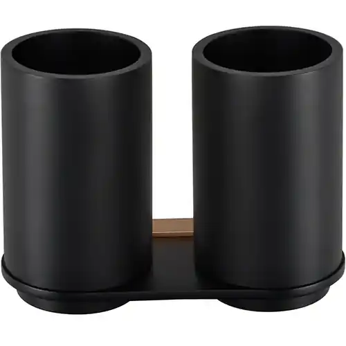 Azonnal elérhető BEMETA GALLA fali dupla fogkefetartó, 170x123x79mm, matt fekete