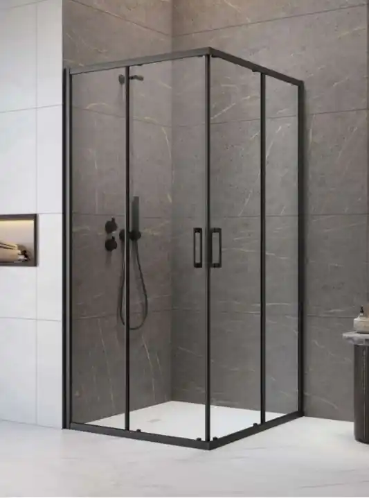 Outlet Radaway Premium Pro Black KDD szögletes fekete zuhanykabin
