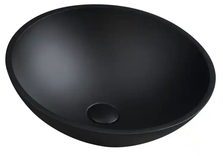 Prémium BEAUTY TELICA üvegmosdó, átm:42cm, fekete (TY181B)