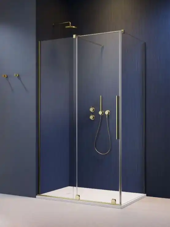 Radaway Furo Brushed Gold KDJ szögletes szálcsiszolt arany zuhanykabin Expressz kézbesítés