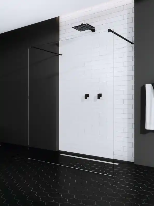 Modo X Black I Walk-in fekete zuhanyfal Akció