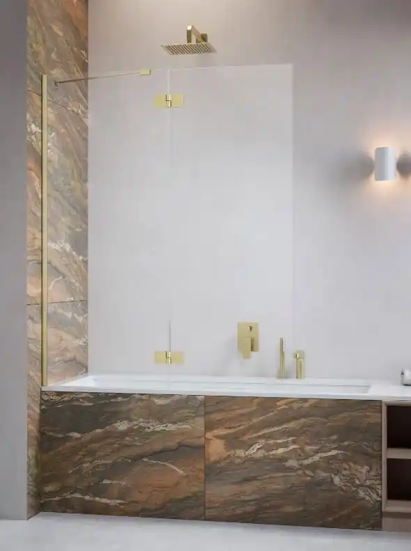 Radaway Essenza Brushed Gold PND II szálcsiszolt arany kádparaván Exkluzív ajánlat
