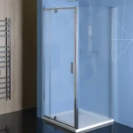Gyors kiszállítás EASY LINE nyílóajtó oldalfallal, 800-900x800mm, BRICK üveg