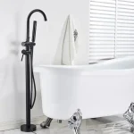Balneum Dark Minimal Térbenálló fekete kád és zuhany csaptelep Csak ma