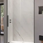Vásárlói kedvenc Radaway Furo Black DWJ fekete zuhanyajtó DWJ 150 bal