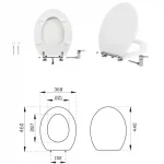 Biztonságos fizetés CR BIDÉS WC ülőke - hideg / melegvizes csapteleppel - Duroplast - 44 x 37 cm