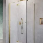 Olcsóbb Radaway Nes Brushed Gold KDJ-B szögletes szálcsiszolt arany zuhanykabin