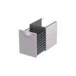 SKAGEN 40 cm-es alacsony kiegészítő oldalsó szekrény, szennyeskosár fiókkal Matt homok Outlet