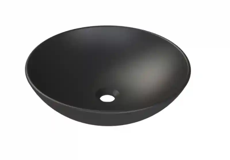 Különleges ajánlat CeraStyle ZERO - PULTRA ültethető - Top Counter - porcelán mosdó- O - MATT FEKETE - O- 46 cm