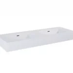 AREZZO design MABEL DUO öntöttmárvány falra szerelhető dupla mosdó 120 cm, matt fehér Szuper ajánlat
