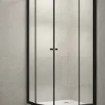Balneum fekete íves zuhanykabin zuhanytálcával 80x80 Utolsó esély
