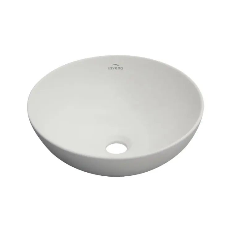 Rendeld meg most Invena DOKOS mosdókagyló, kerek, asztali, 40 cm, matt, fehér