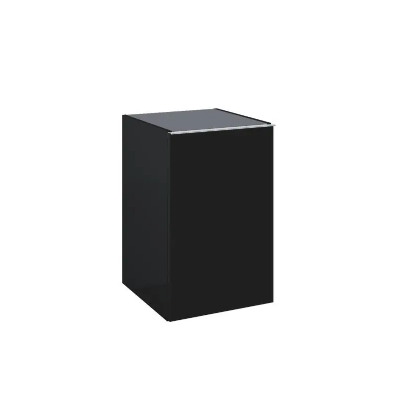 Végkiárusítás AREZZO design MONTEREY 40 cm-es oldalszekrény 1 ajtóval Matt fekete színben