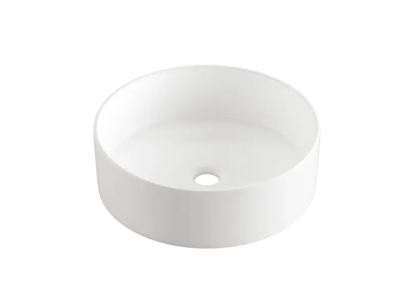 Exkluzív ajánlat Invena LIMNOS mosdókagyló, kerek, asztali, átmérő 36 cm, fehér