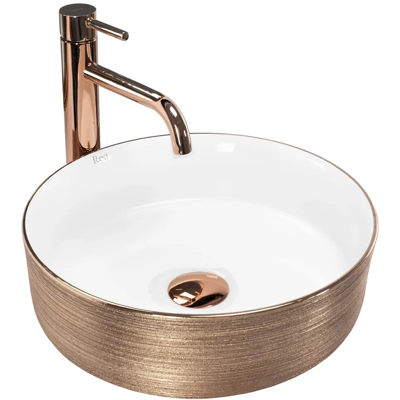 Ajánlat Pultos mosdókagyló Rea Sami Brush Rose Gold