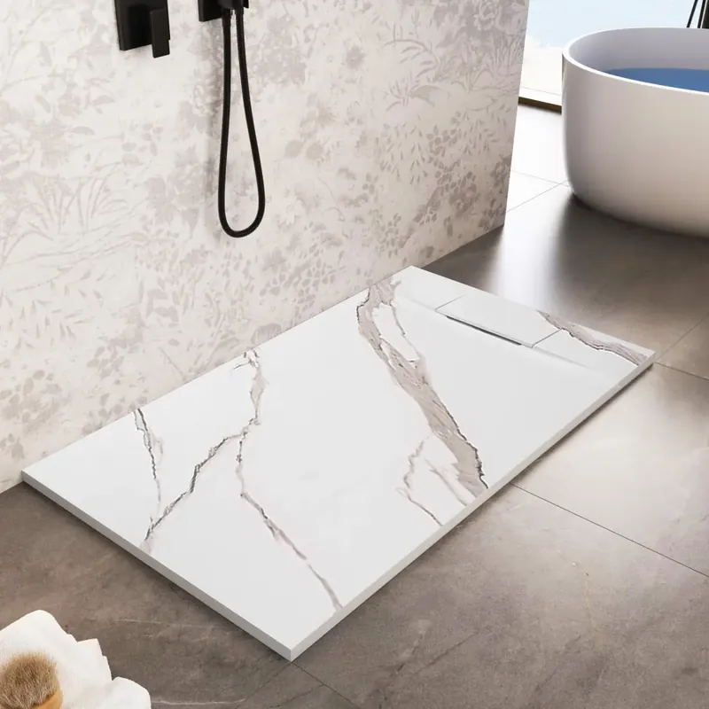 Zuhanytálca Bazalt CARRARA WHITE 90x120 Expressz szállítás