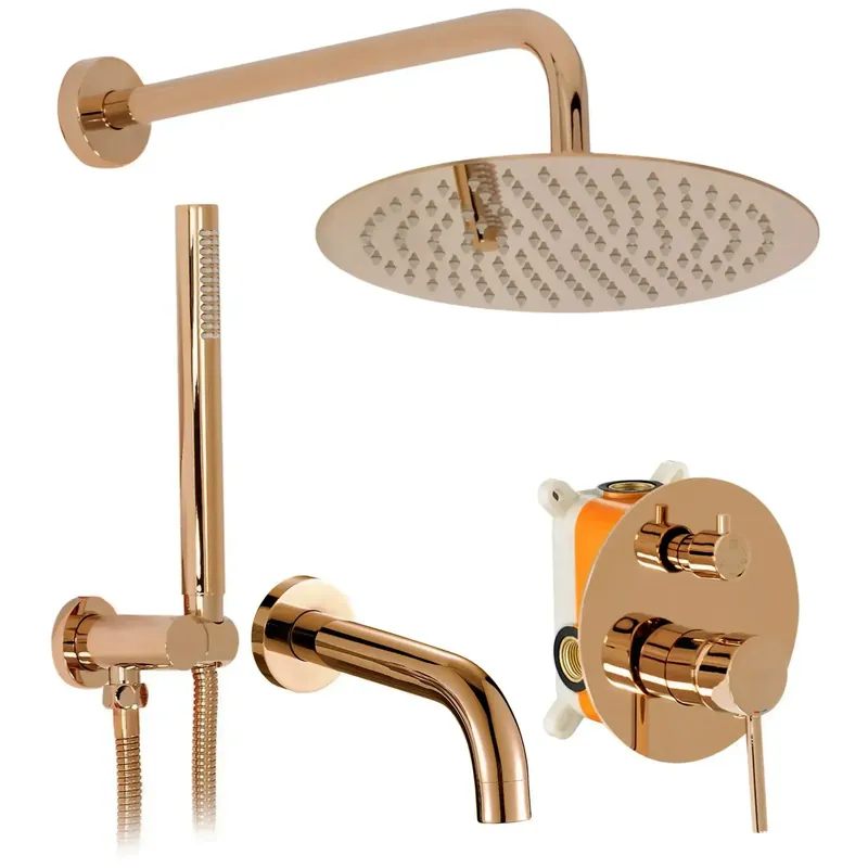Legkelendőbb Rejtett Zuhanyszett Rea Lungo Copper + BOX