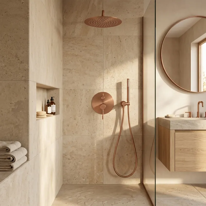 Zuhanyszett rejtett Rea Venti Brush Copper + box Azonnal elérhető