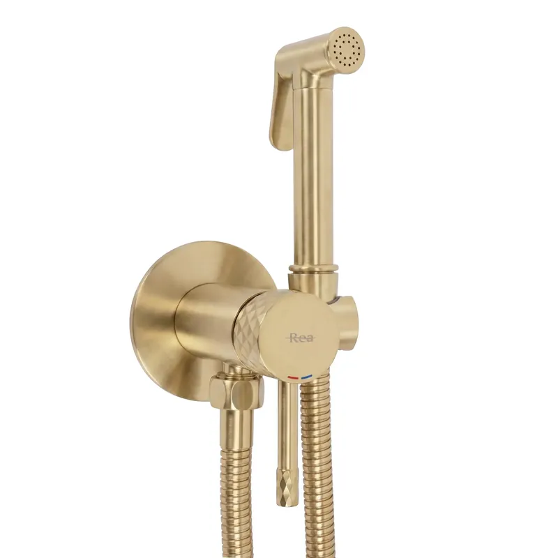 Bidé csap Rea Lungo Loop Diamond Brush Gold Árengedmény