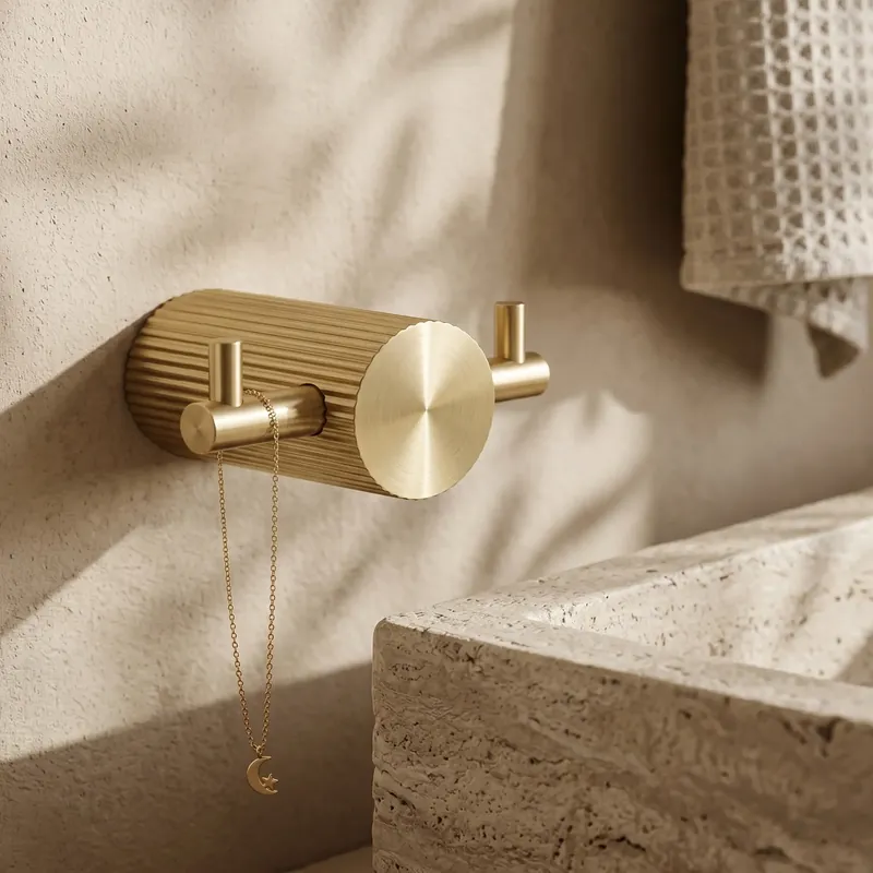 Legjobb ár Fürdőszobai akasztó 64104A SOLO Brush Gold