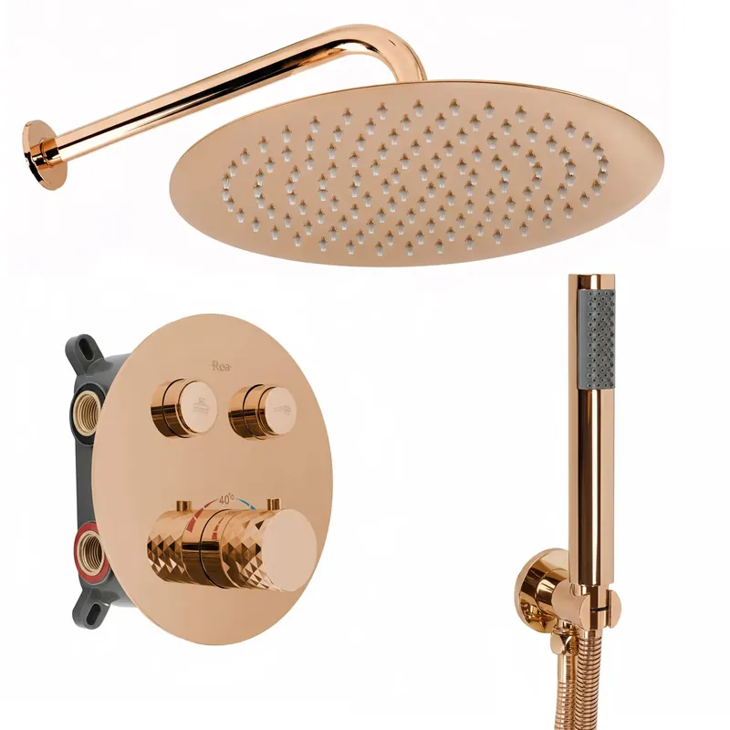 Nézd meg most Zuhanyszett rejtett Rea Lungo Diamond Copper + BOX