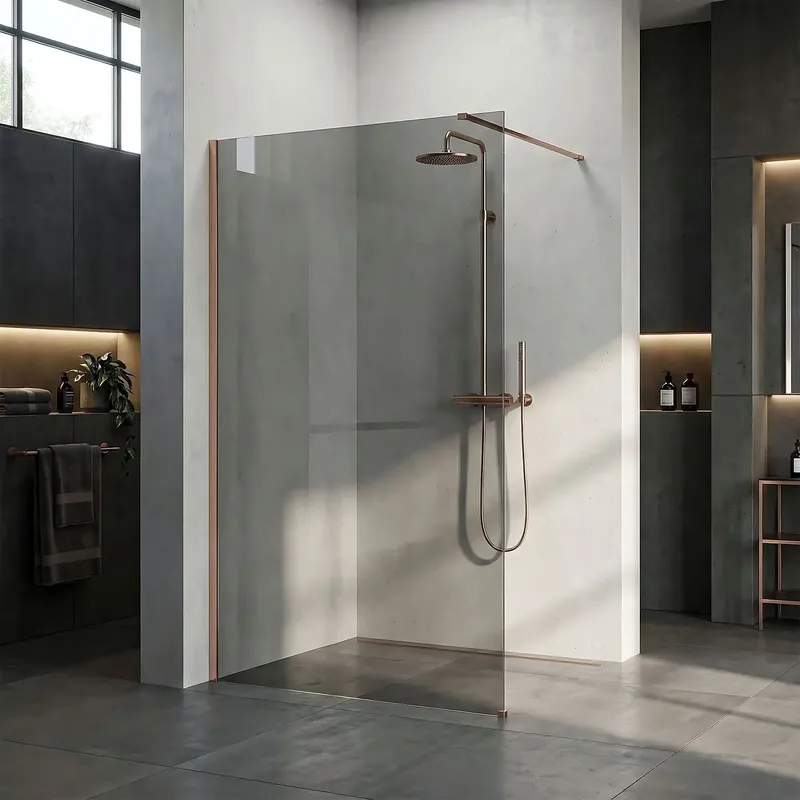 Zuhanyfal Rea Flexi Grey / Brush Copper 130 Árcsökkenés