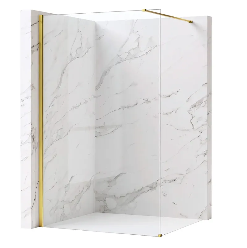 Biztonságos vásárlás Zuhanyfal Rea Flexi Transparent / Gold 110