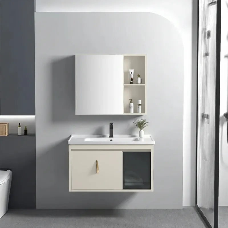 Árengedmény Fürdőszobabútor szett mosdóval Paris 60cm Beige