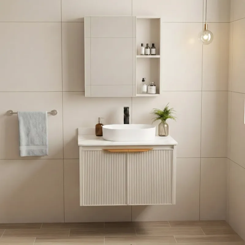 Kedvezmény Fürdőszobabútor szett pulttal Marti 60cm Beige