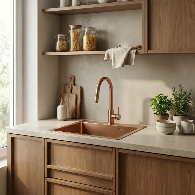 Legnépszerűbb Acél mosogatótálca Leo 50 BRUSH COPPER