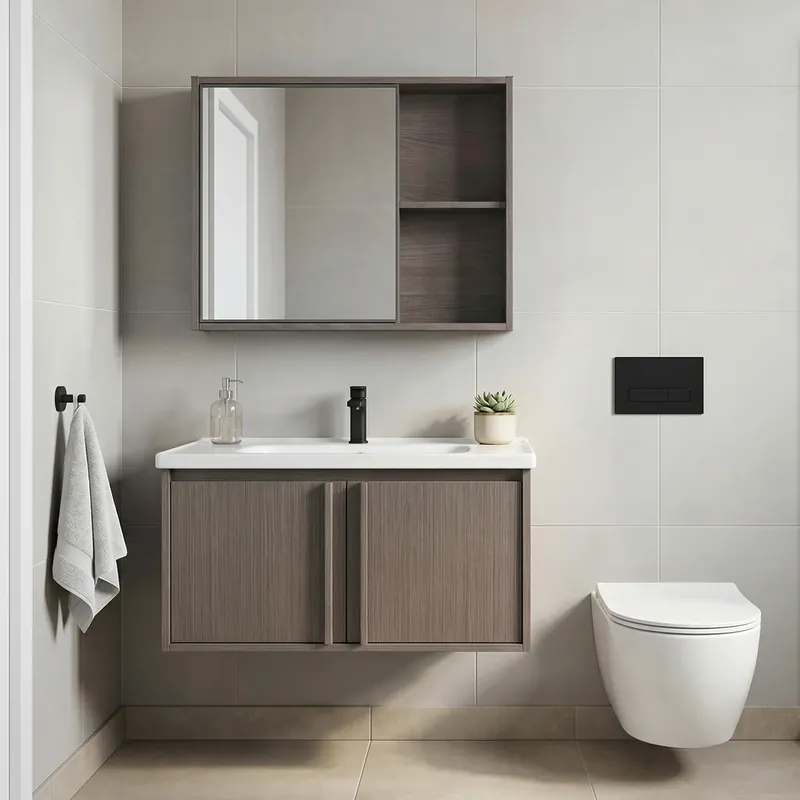 Szuper ajánlat Fürdőszobabútor szett mosdóval Gama T25023 KJM 80CM