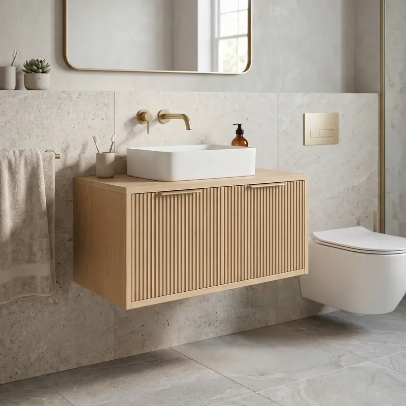 Gyors kiszállítás Mosdószekrény Rea Core 80cm Beige