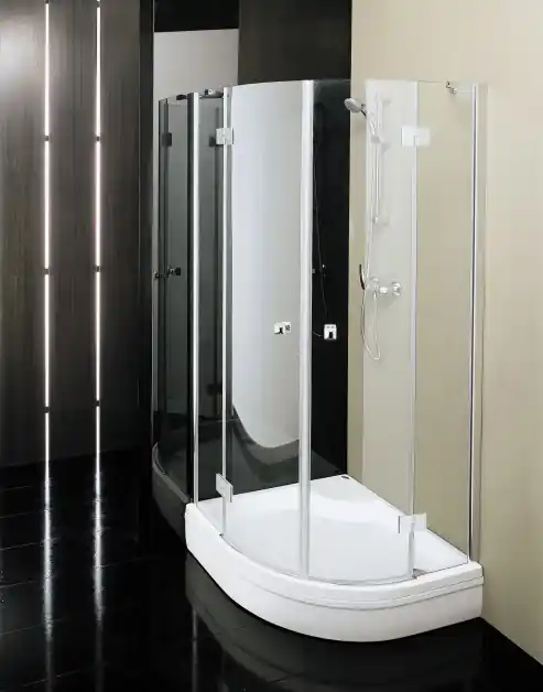 Azonnal elérhető Kolpa-San Stella TKP 80/90 negyedköríves zuhanykabin (87-89 cm, Edzett átlátszó üveg, Króm, 90x90x190 cm, #775240)Kolpa-San