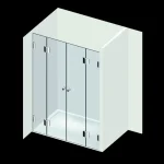 Varioglass Signum 106 Zuhanyajtó (200x200 cm)Varioglass Expressz kézbesítés