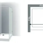 Bestseller Varioglass Signum 400 Zuhanyfal víztiszta üveg (90x200 cm)Varioglass