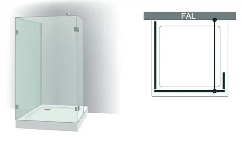 Ajánlat Varioglass Signum 403 Zuhanyfal (110x90x30x200 cm)Varioglass