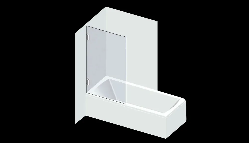 Expressz szállítás Varioglass Signum 601 Kádparaván víztiszta üveg (60x150 cm)Varioglass