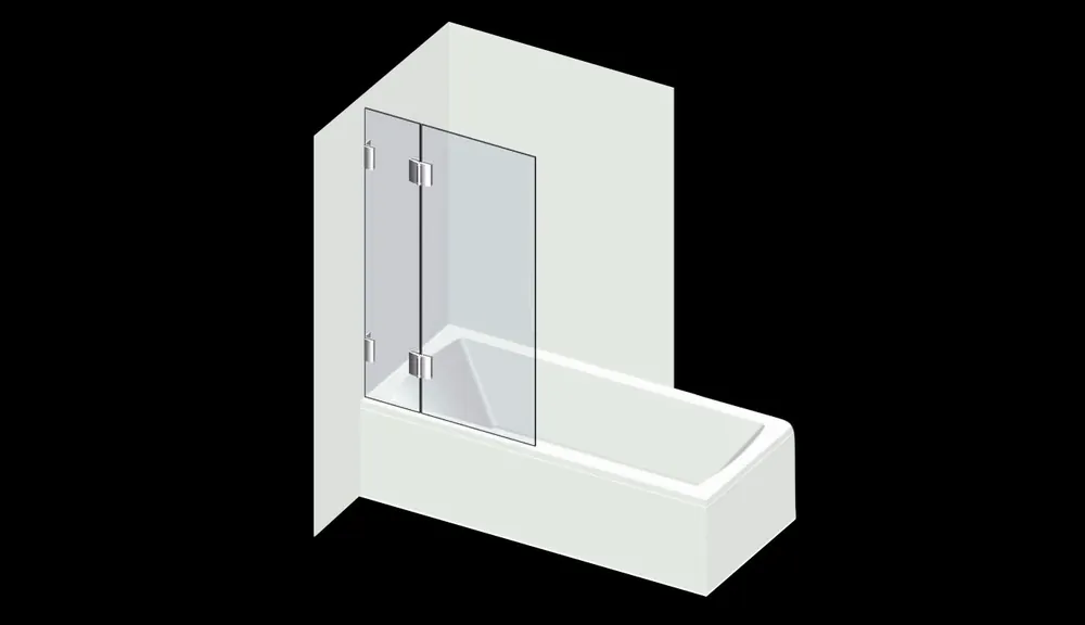 Varioglass Moment 603 Kádparaván víztiszta üveg (100x150 cm)Varioglass Gyors kiszállítás