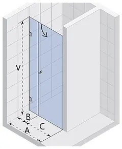 Szezonális akció Riho Scandic S102 Zuhanyajtó (87,8-88,2 cm, króm, átlátszó, 90x200 cm, #GC 70200)Riho