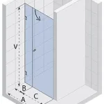 Utolsó esély Riho Scandic S102 Zuhanyajtó (króm, 117,8-118,2 cm, átlászó, 120x200 cm, #GC 72200)Riho