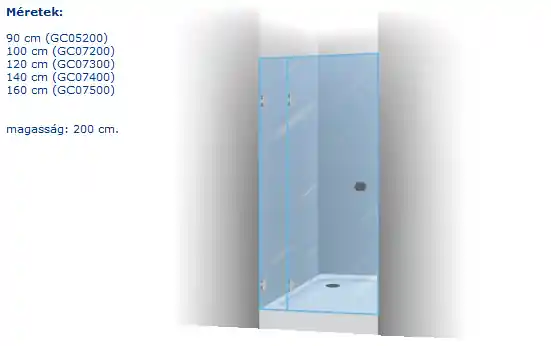 Legnépszerűbb Riho Scandic S104 Zuhanyajtó (157,8-158,2 cm, króm, átlátszó, 160x200 cm, #GC 07500)Riho