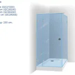 Utolsó esély Riho Scandic S203 Zuhanykabin (króm, 96,8-97,2-86,8-87,2 cm, átlászó, 100x90x200 cm, #GC 90200)Riho