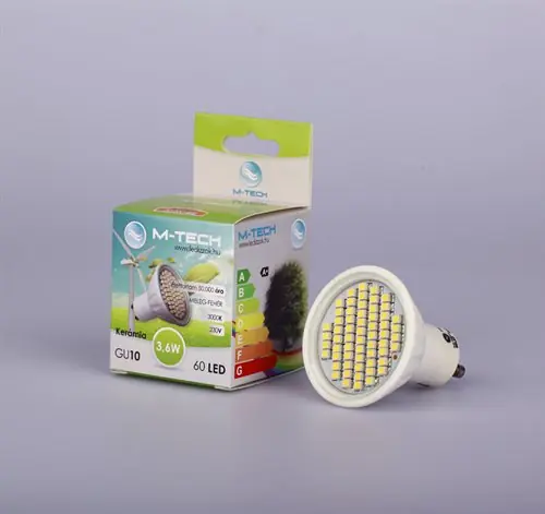 M-Tech GU10 Spot 60 LED SMD, 230V, 3,6W, 220Lm Meleg Fehér 3000K kerámia 3528, MTL418 led izzóM-tech Vedd meg most
