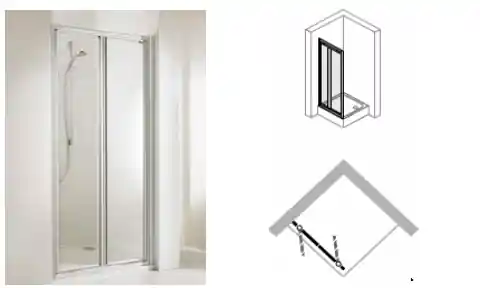 Hüppe Express PT 80/90 Zuhany lengőajtó (86-90, fehér, Anti-Plaque üveg, 90 cm, #EX1402.055.322)Hüppe Olcsó