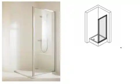 Gyors kiszállítás Hüppe Express SW 90 Zuhany oldalfal (mattezüst, Anti-Plaque üveg, 88-90, 90 cm, #EX1313.087.322)Hüppe