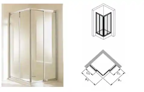 Hüppe Express GTE2 80/90 szögletes zuhanykabin (mattezüst, 78-80, Anti-Plaque üveg, 80x80 cm, #EX1111.087.322)Hüppe Vásárlói kedvenc
